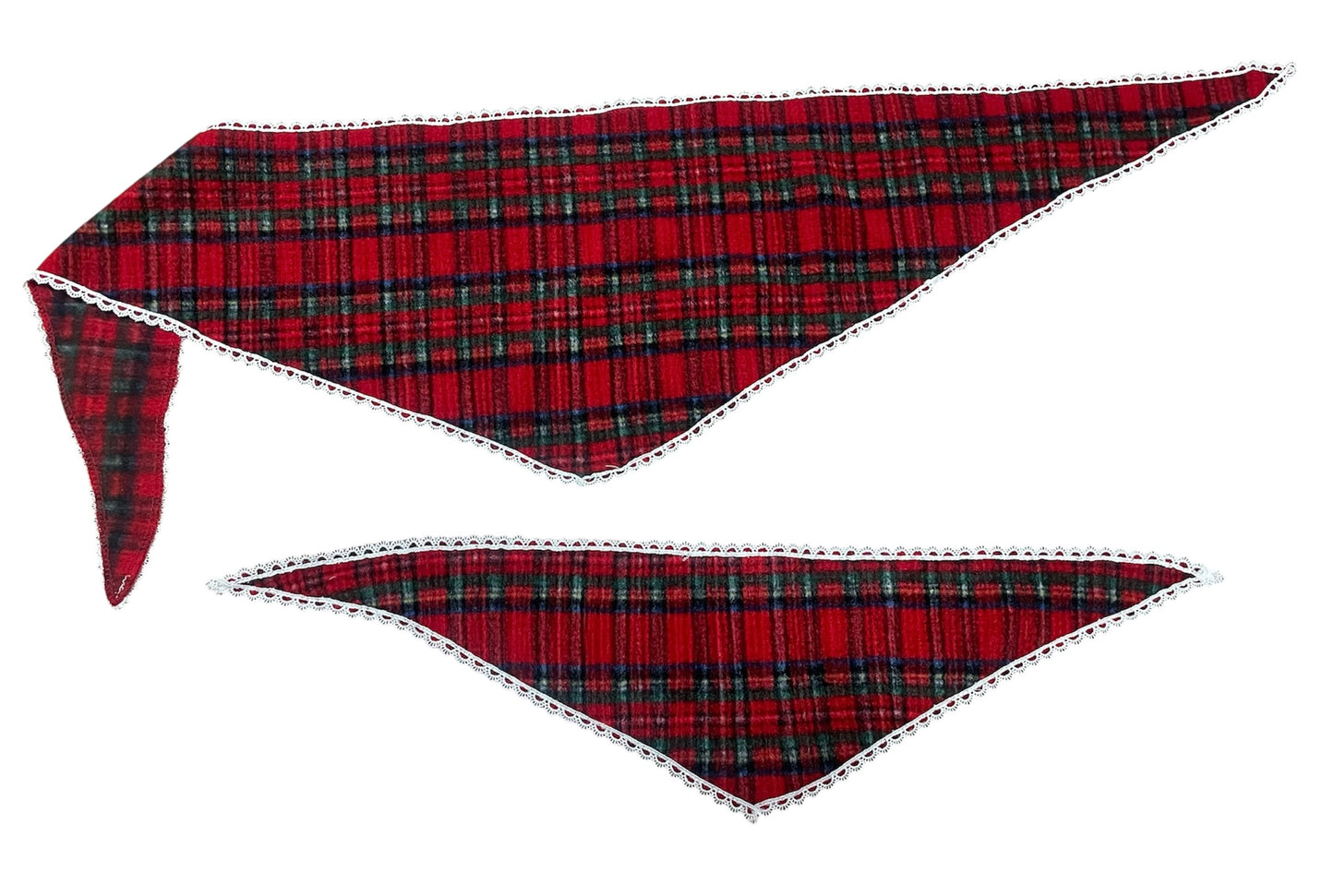 dog bandanas arranged for product display